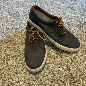 Polo Ralph Lauren Navy and Tan Sneakers